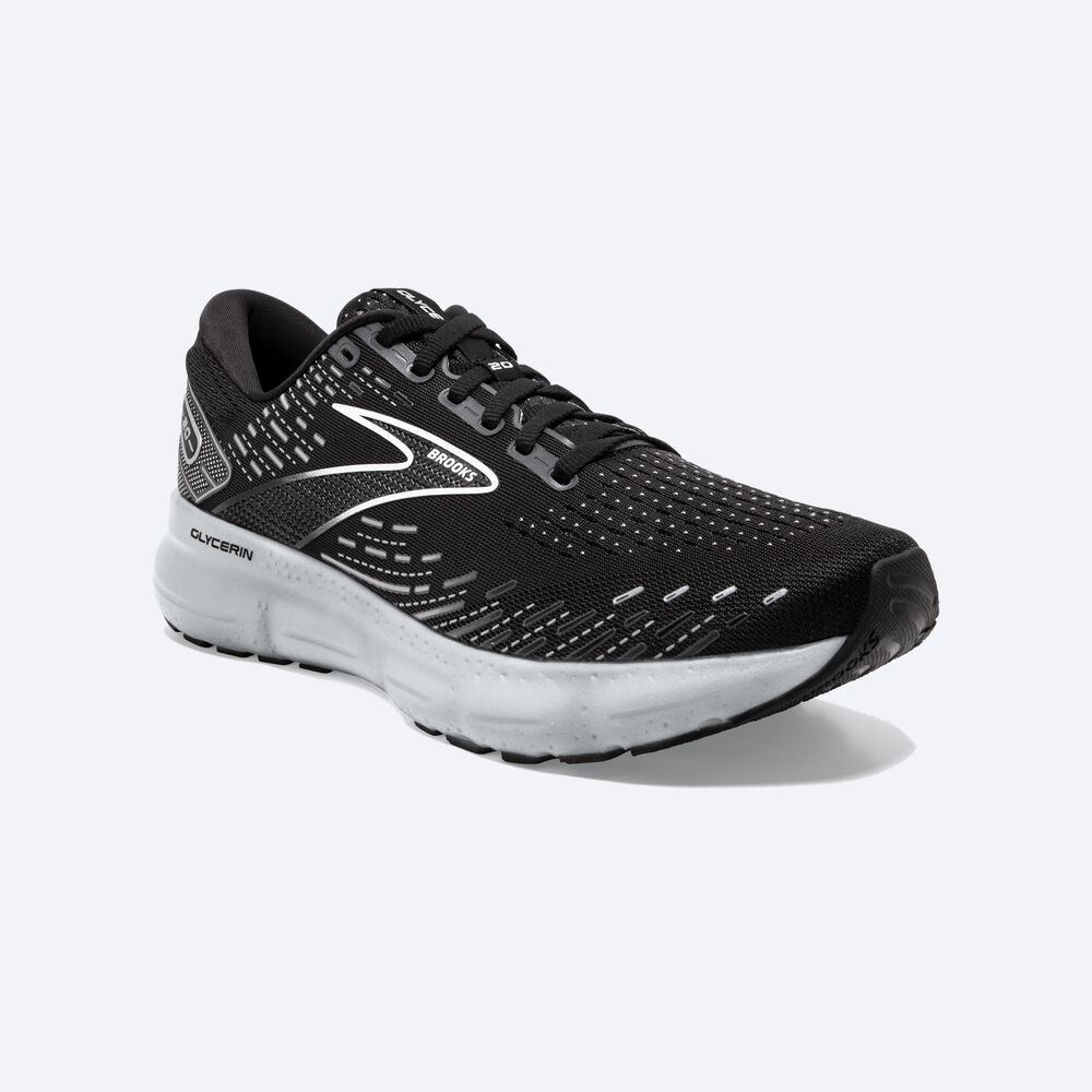 Brooks Glycerin 20 Erkek Koşu Ayakkabısı Siyah/Beyaz | TR-480923