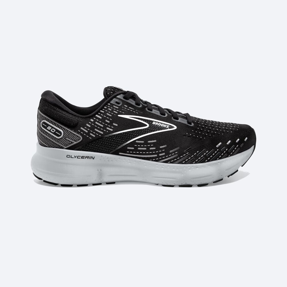 Brooks Glycerin 20 Erkek Koşu Ayakkabısı Siyah/Beyaz | TR-480923