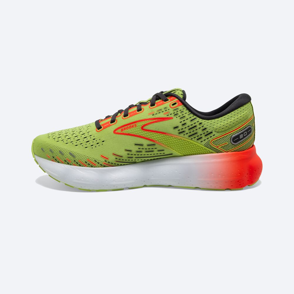 Brooks Glycerin 20 Erkek Koşu Ayakkabısı Açık Yeşil/Kırmızı | TR-561293