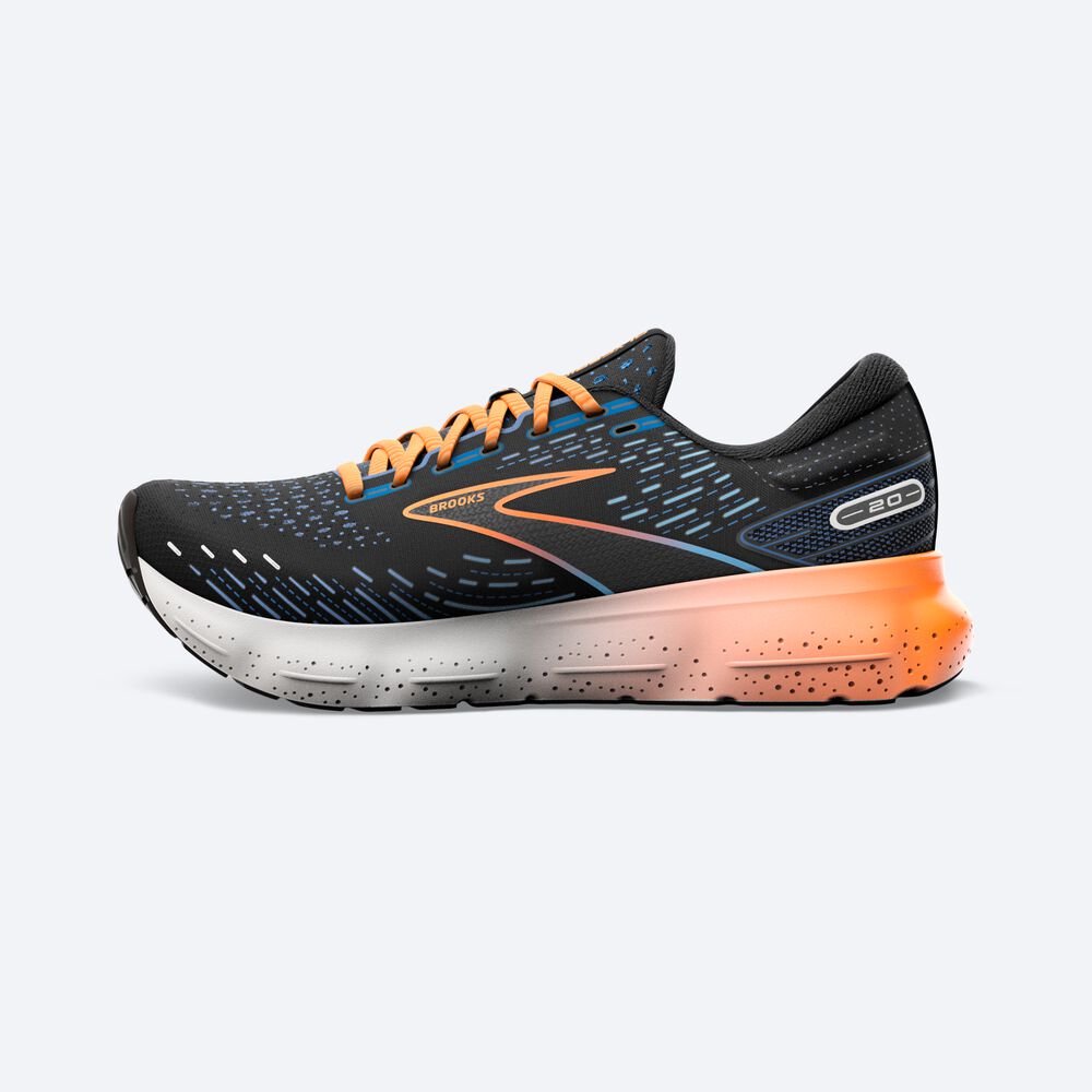 Brooks Glycerin 20 Erkek Koşu Ayakkabısı Siyah/Mavi/Turuncu | TR-724105