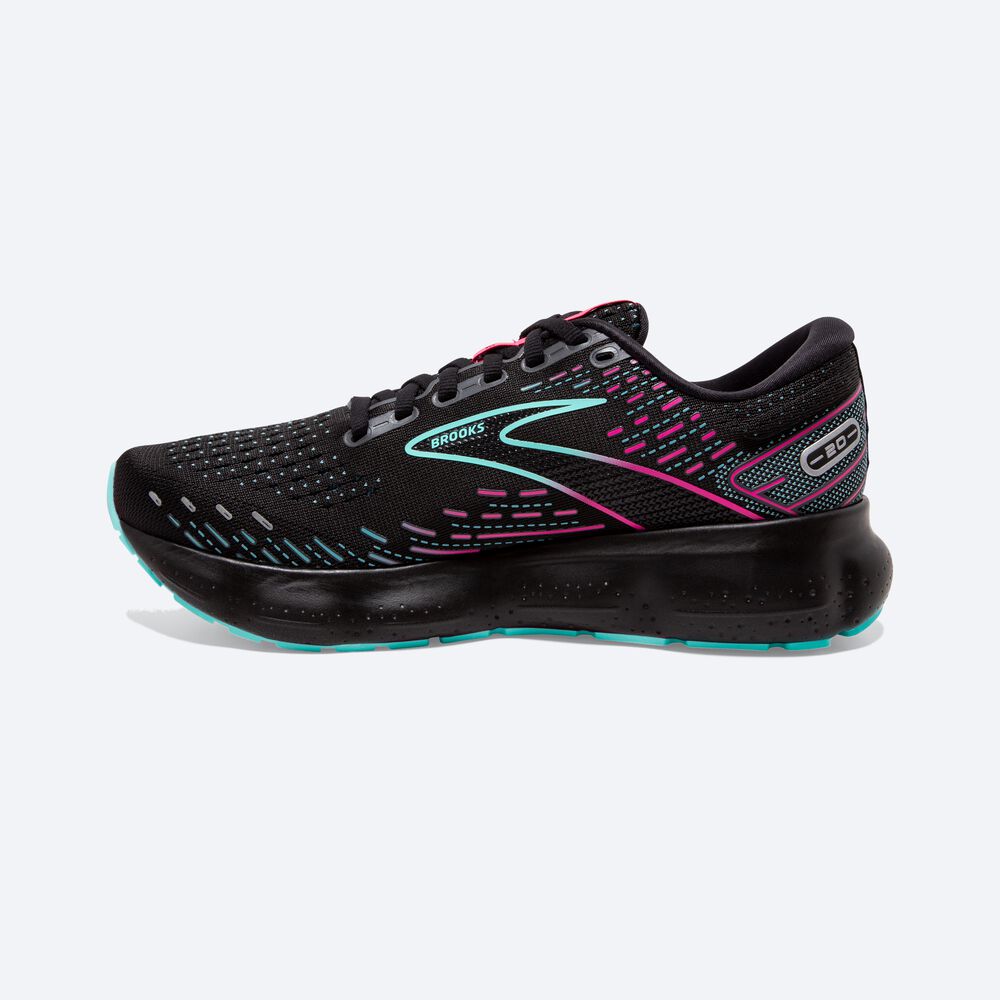 Brooks Glycerin 20 Kadın Koşu Ayakkabısı Siyah/Mavi Açık/Pembe | TR-015628