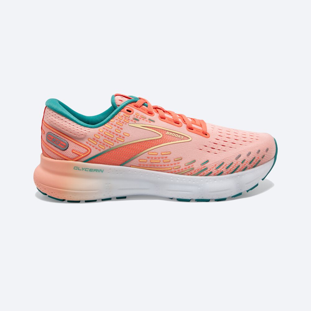 Brooks Glycerin 20 Kadın Koşu Ayakkabısı Mercan | TR-218957