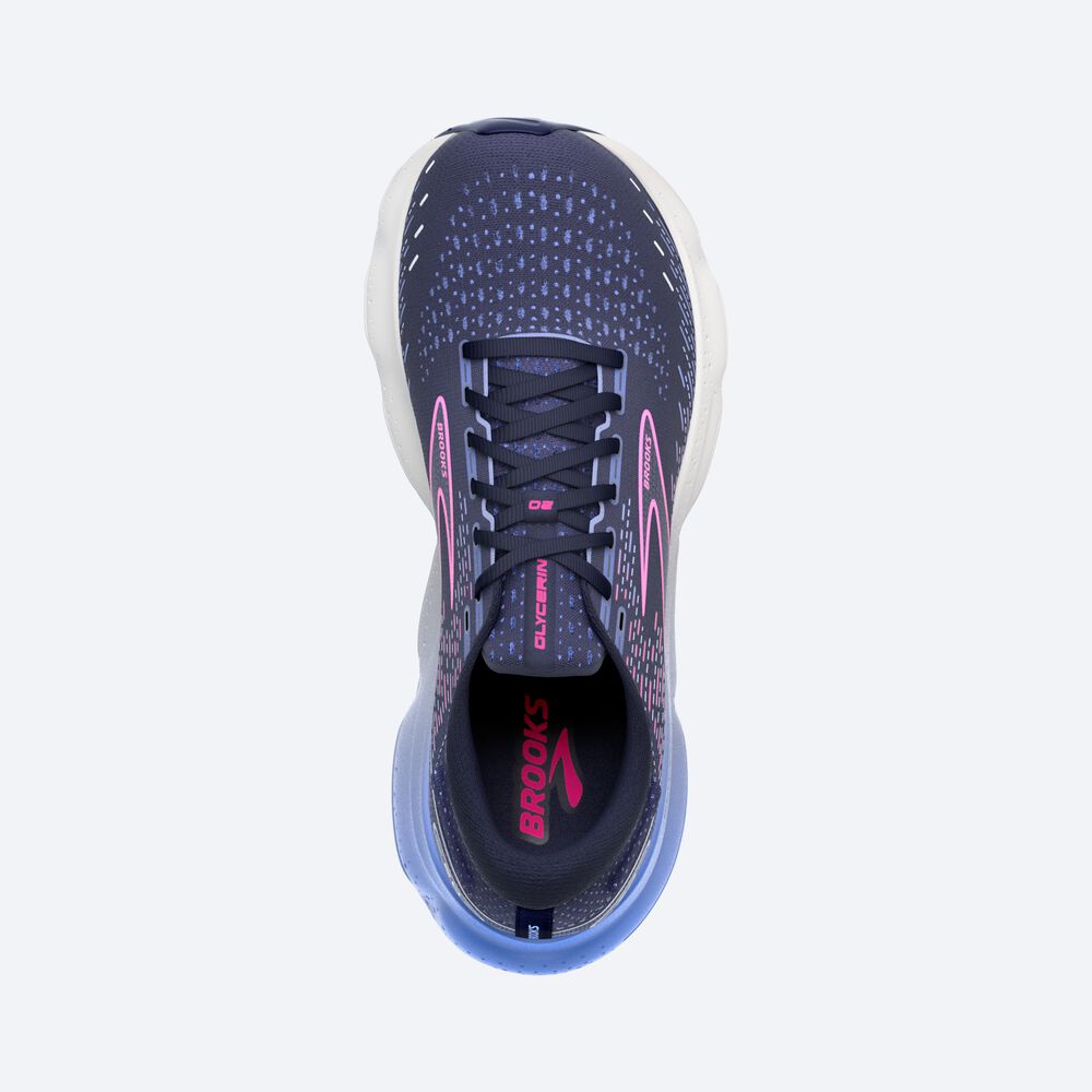 Brooks Glycerin 20 Kadın Koşu Ayakkabısı Lacivert/Mavi/Pembe | TR-407568