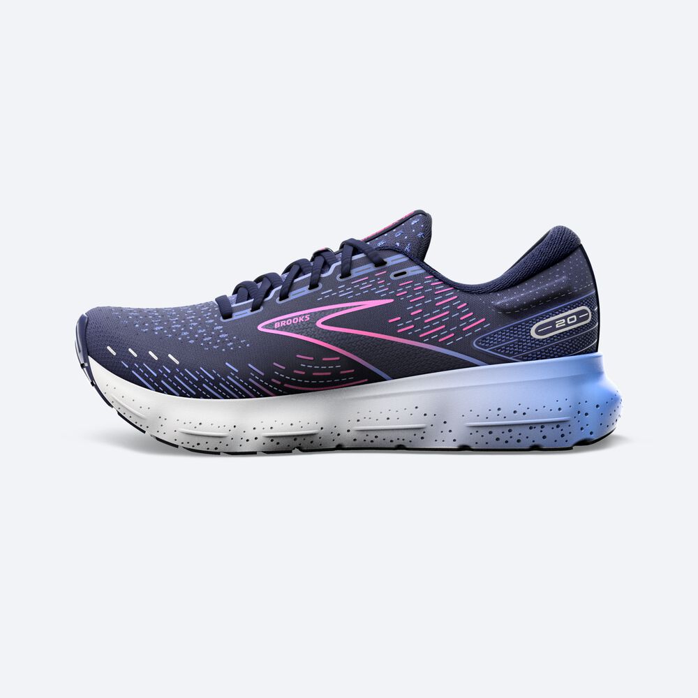 Brooks Glycerin 20 Kadın Koşu Ayakkabısı Lacivert/Mavi/Pembe | TR-407568