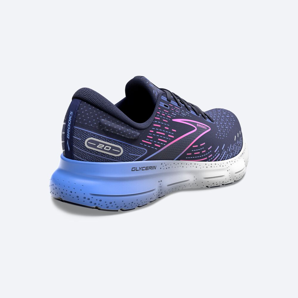 Brooks Glycerin 20 Kadın Koşu Ayakkabısı Lacivert/Mavi/Pembe | TR-407568