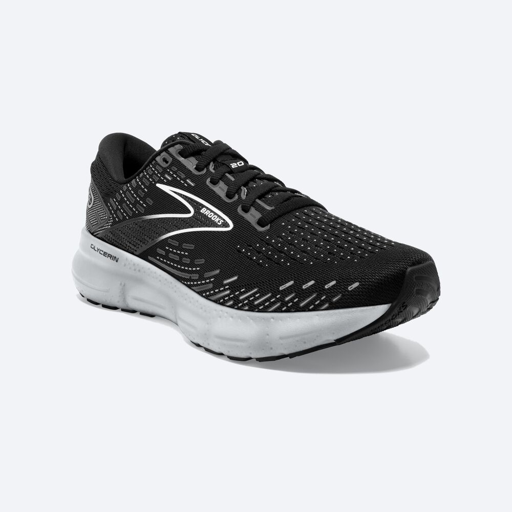 Brooks Glycerin 20 Kadın Koşu Ayakkabısı Siyah/Beyaz | TR-482506