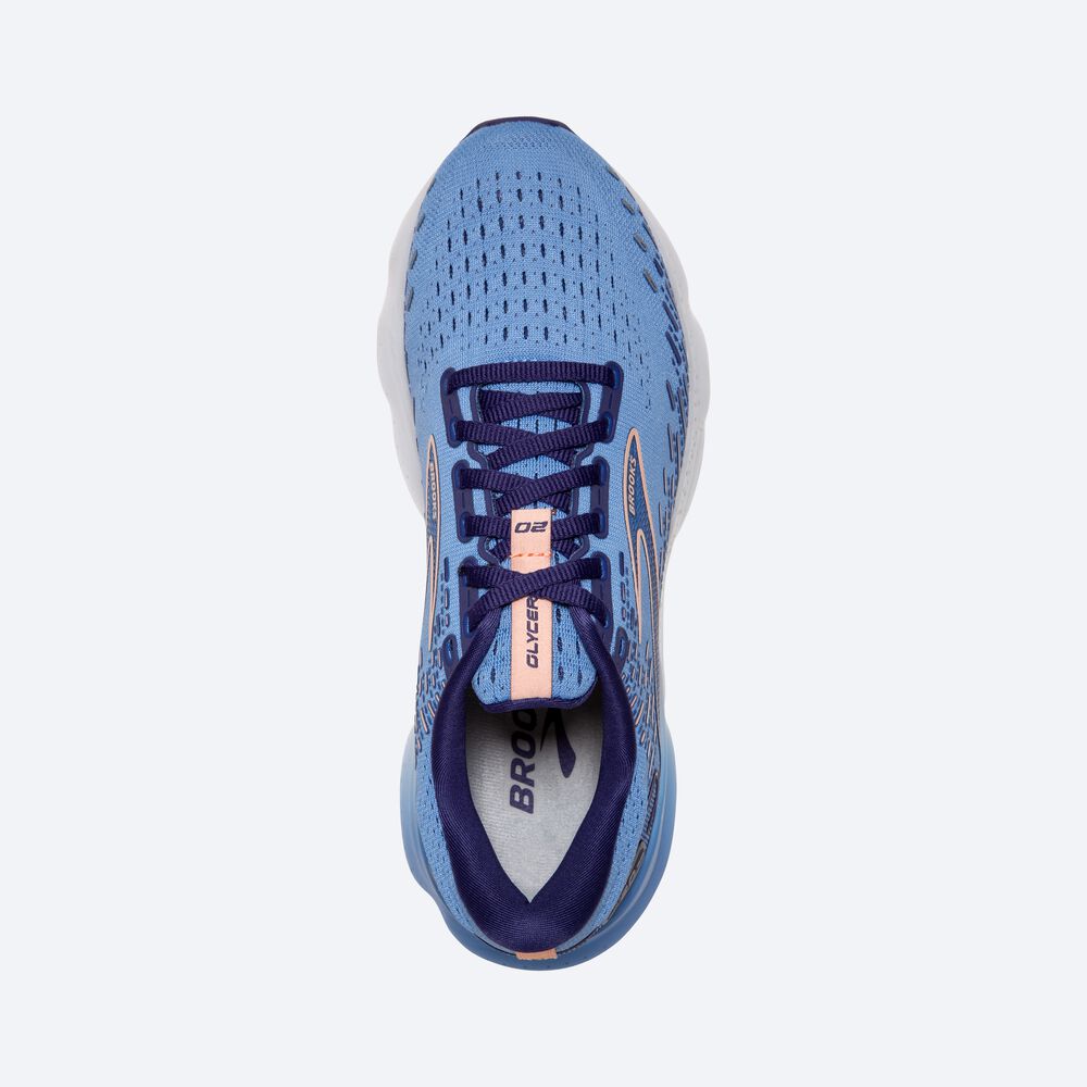 Brooks Glycerin 20 Kadın Koşu Ayakkabısı Mavi/Beyaz | TR-627450