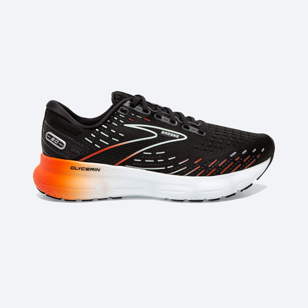 Brooks Glycerin 20 Kadın Koşu Ayakkabısı Siyah/Kırmızı | TR-630857