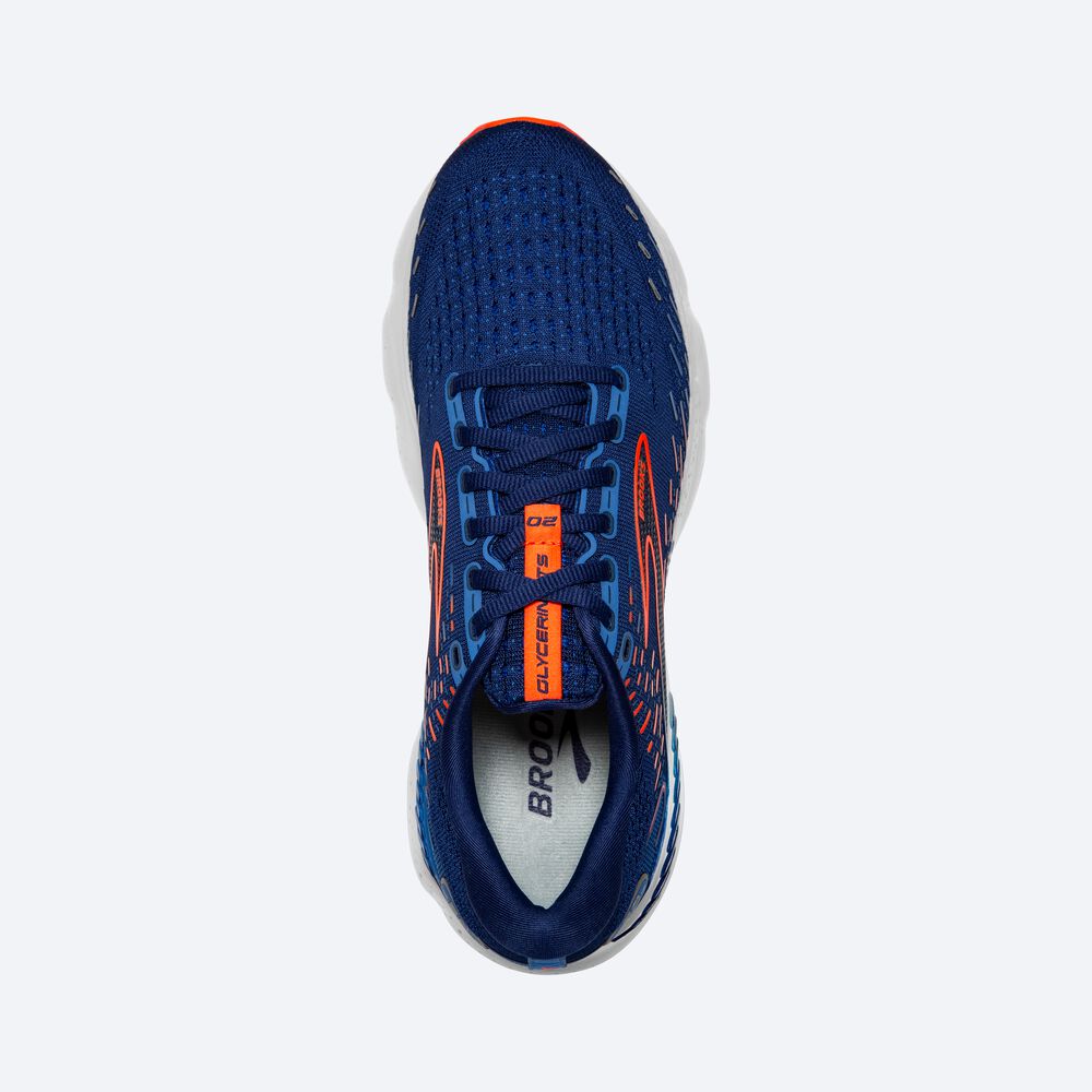 Brooks Glycerin GTS 20 Erkek Koşu Ayakkabısı Mavi/Mavi/Turuncu | TR-543781