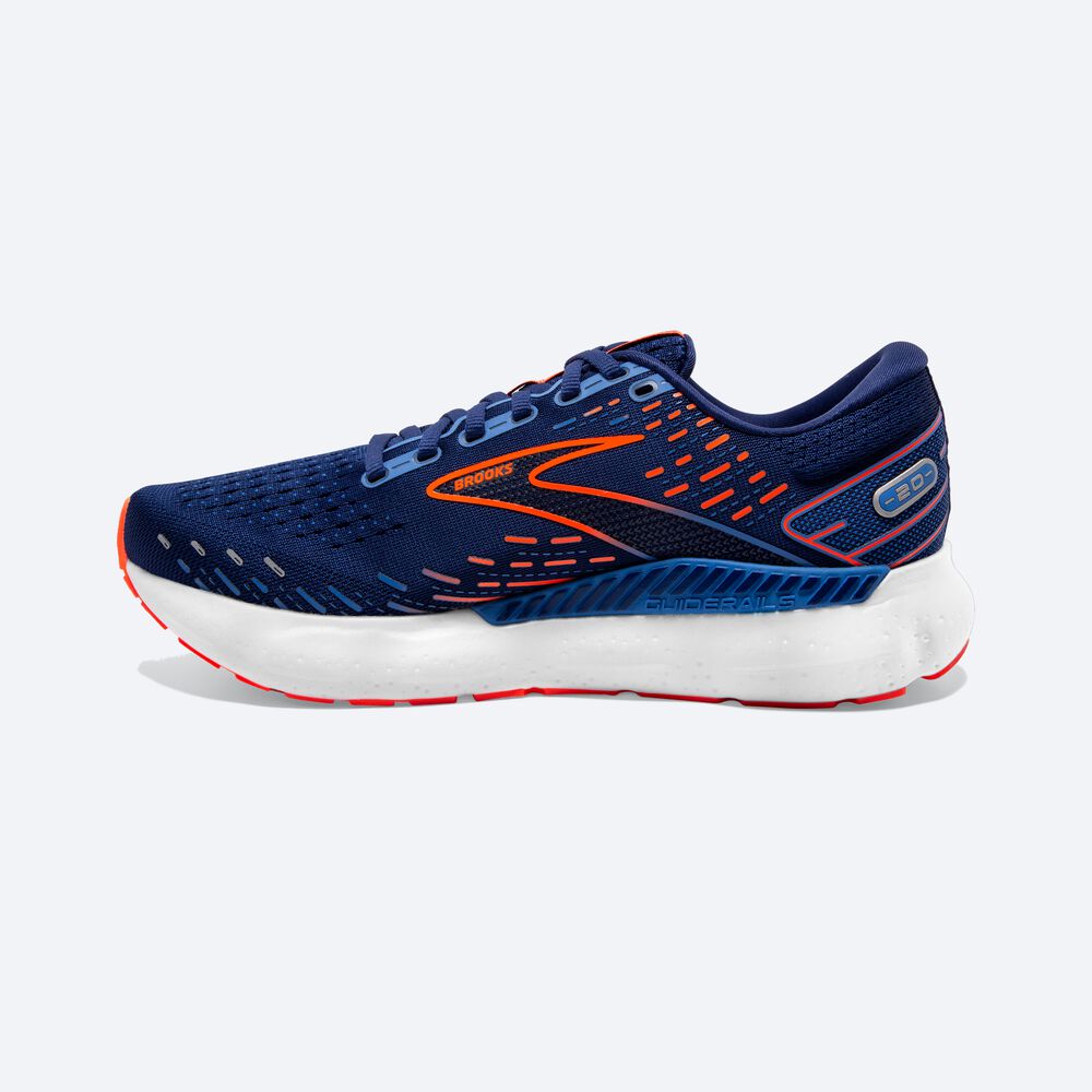 Brooks Glycerin GTS 20 Erkek Koşu Ayakkabısı Mavi/Mavi/Turuncu | TR-543781