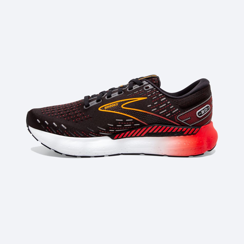 Brooks Glycerin GTS 20 Erkek Koşu Ayakkabısı Siyah/Kırmızı | TR-631207