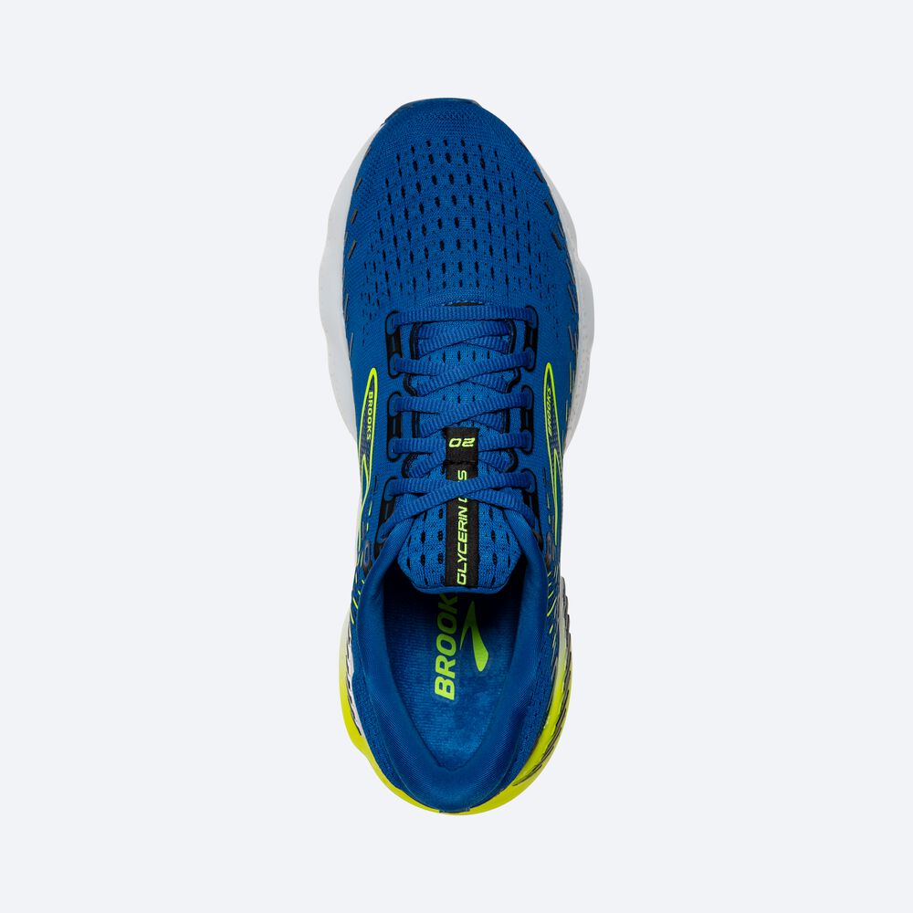 Brooks Glycerin GTS 20 Erkek Koşu Ayakkabısı Mavi/Beyaz | TR-649821