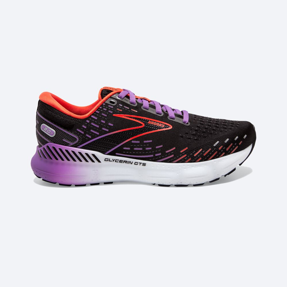 Brooks Glycerin GTS 20 Kadın Koşu Ayakkabısı Siyah/Çiçekli | TR-083569