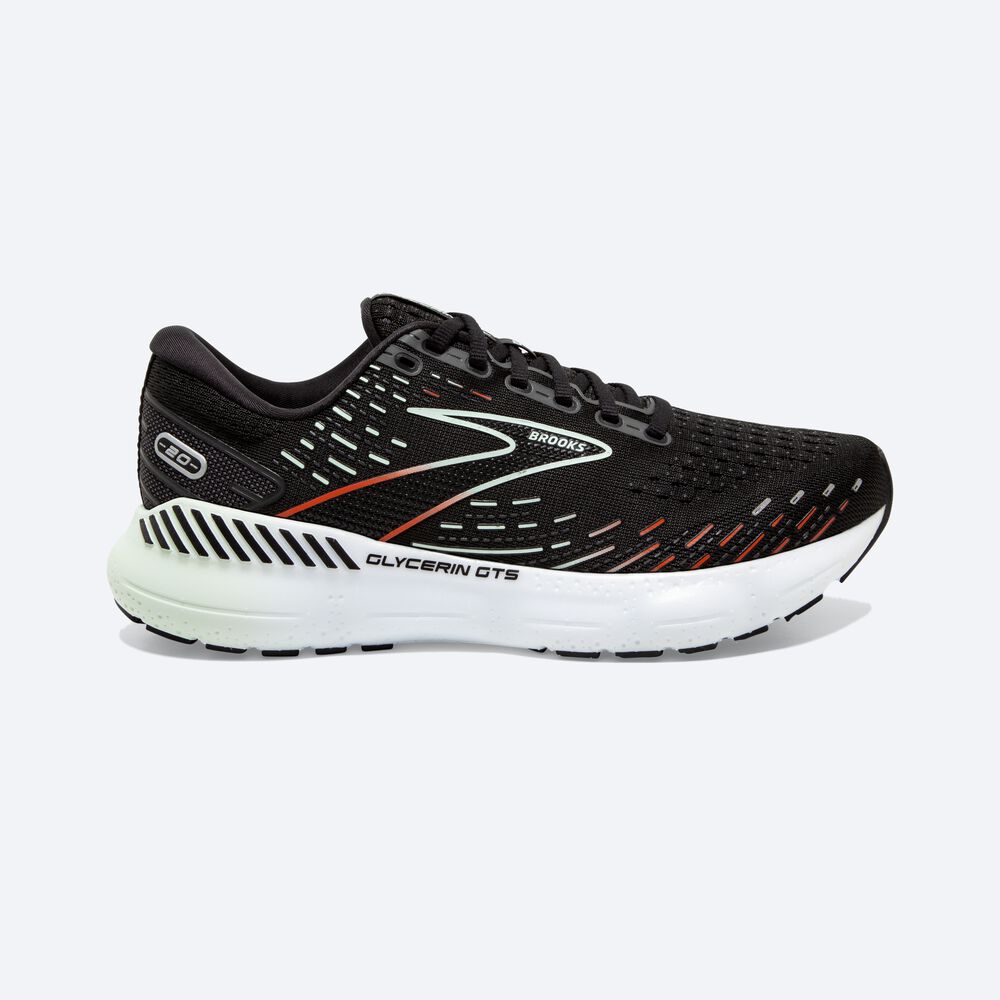 Brooks Glycerin GTS 20 Kadın Koşu Ayakkabısı Siyah/Kırmızı | TR-257861