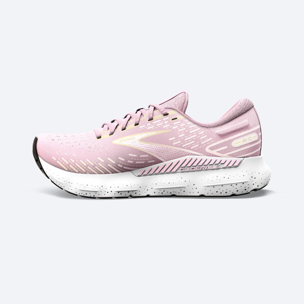 Brooks Glycerin GTS 20 Kadın Koşu Ayakkabısı Pembe/Sarı/Beyaz | TR-715234