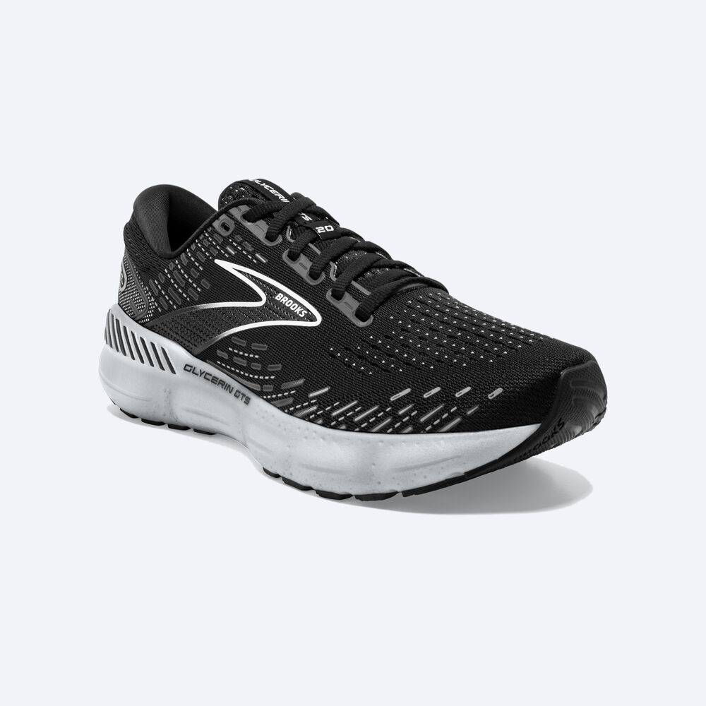 Brooks Glycerin GTS 20 Kadın Koşu Ayakkabısı Siyah/Beyaz | TR-743508