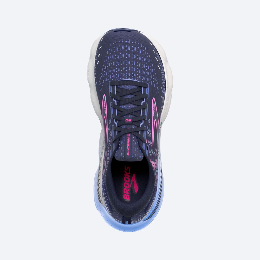 Brooks Glycerin GTS 20 Kadın Koşu Ayakkabısı Lacivert/Mavi/Pembe | TR-912830