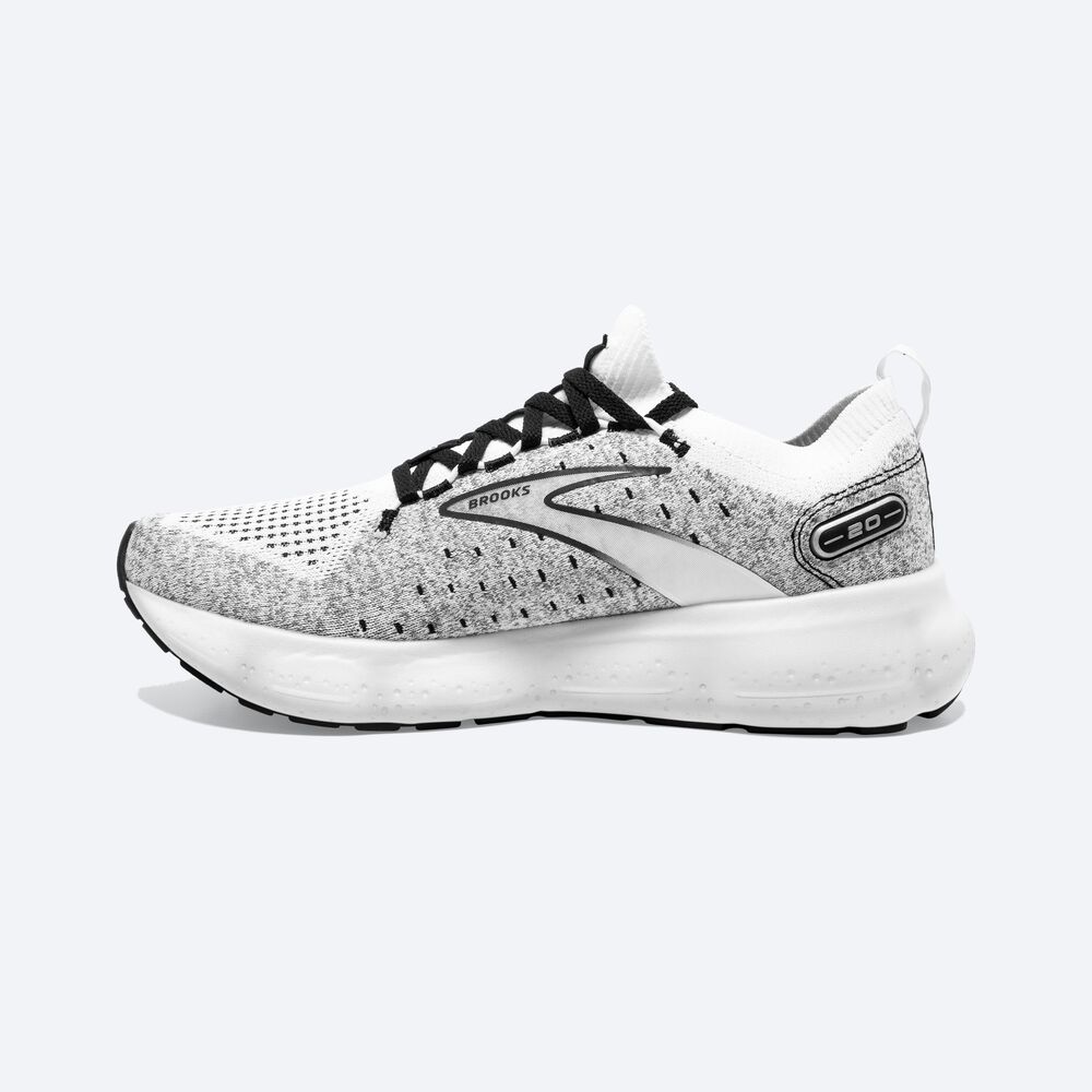 Brooks Glycerin StealthFit 20 Erkek Koşu Ayakkabısı Beyaz/Gri/Siyah | TR-920176