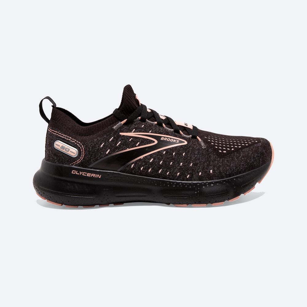 Brooks Glycerin StealthFit 20 Kadın Koşu Ayakkabısı Siyah | TR-048965