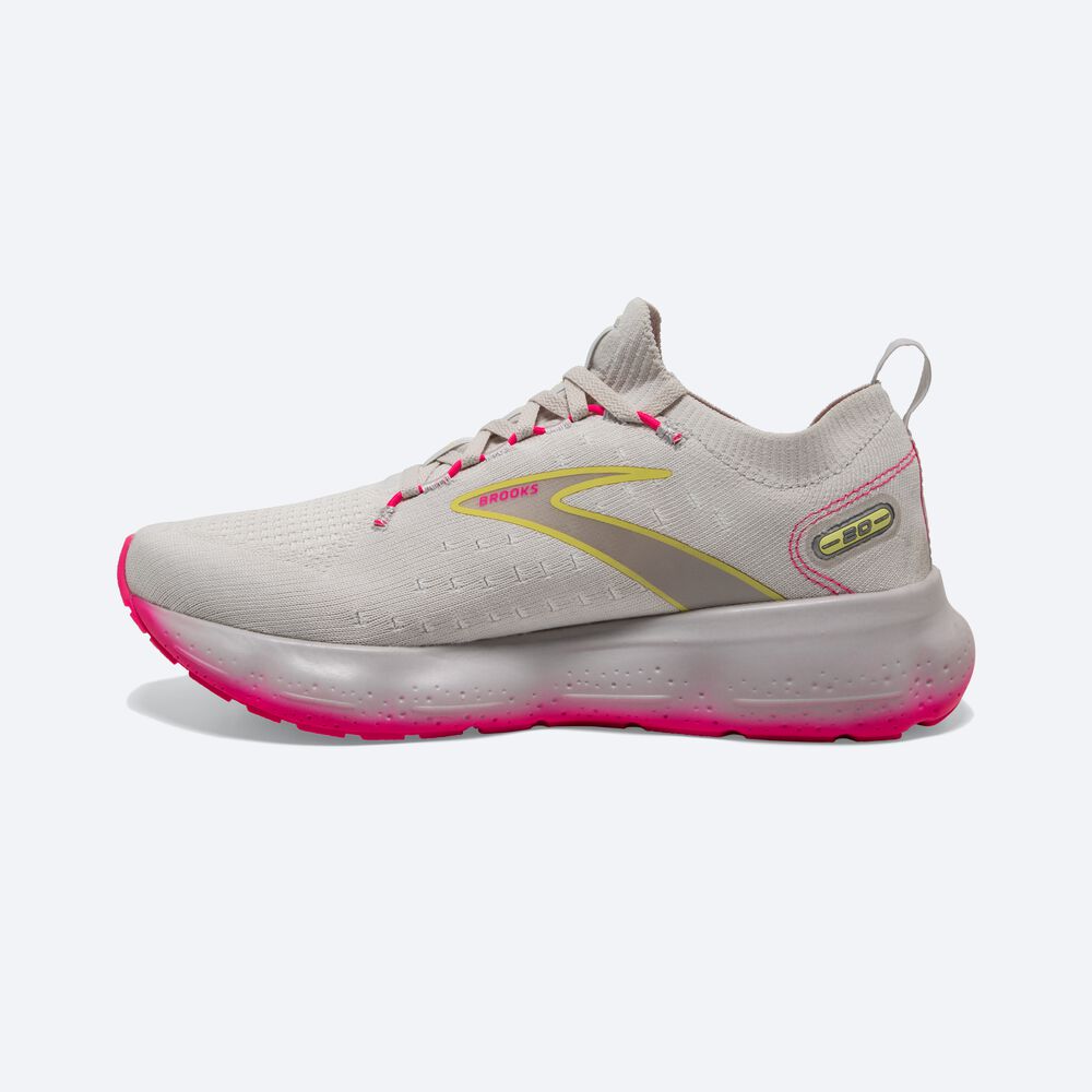 Brooks Glycerin StealthFit 20 Kadın Koşu Ayakkabısı Gri/Sarı/Pembe | TR-076813