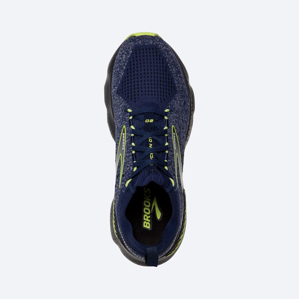 Brooks Glycerin StealthFit GTS 20 Erkek Koşu Ayakkabısı Mavi/Açık Yeşil | TR-531092