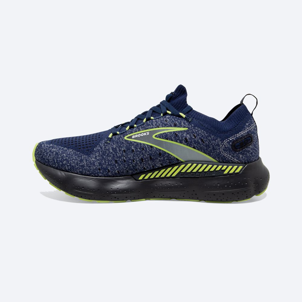 Brooks Glycerin StealthFit GTS 20 Erkek Koşu Ayakkabısı Mavi/Açık Yeşil | TR-531092