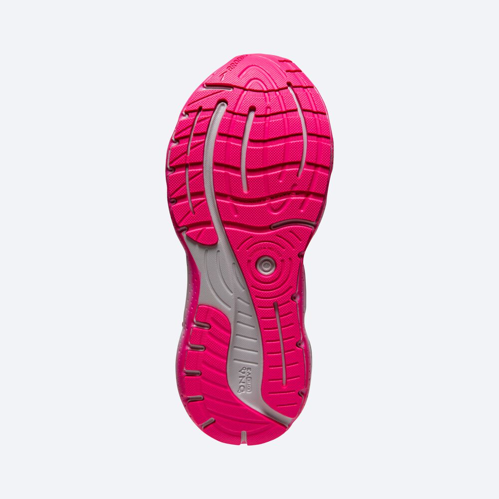 Brooks Glycerin StealthFit GTS 20 Kadın Koşu Ayakkabısı Gri/Sarı/Pembe | TR-451602