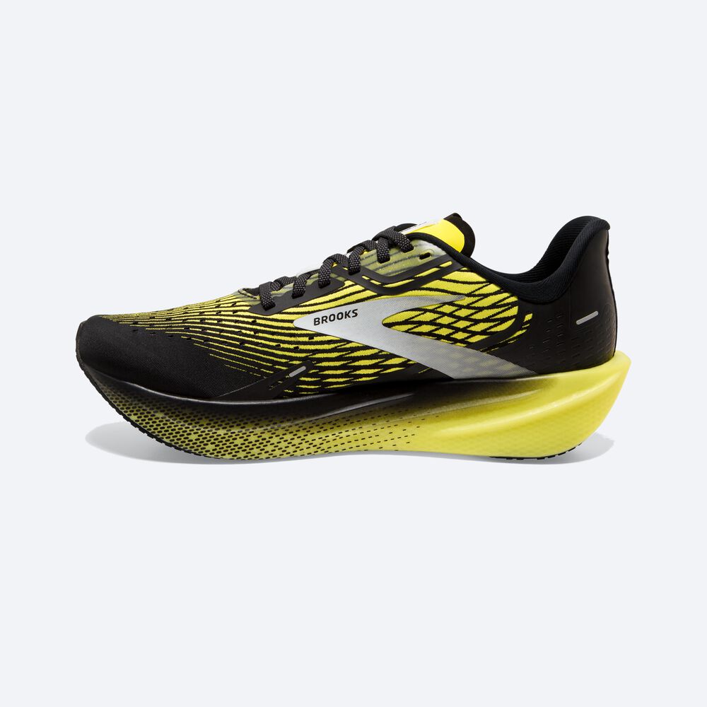 Brooks Hyperion Max Erkek Koşu Ayakkabısı Siyah/Sarı/Beyaz | TR-421608