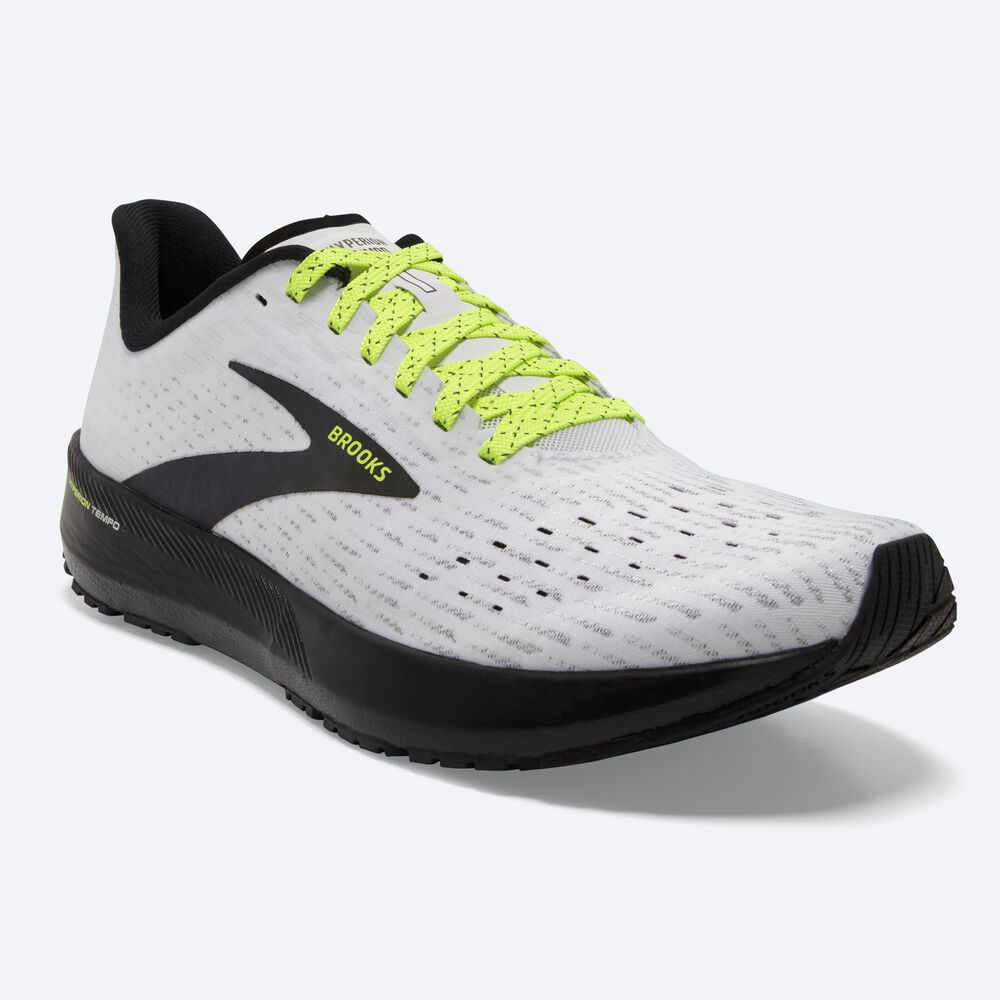 Brooks Hyperion Tempo Erkek Koşu Ayakkabısı Beyaz/Siyah | TR-392015