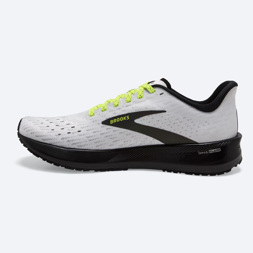 Brooks Hyperion Tempo Erkek Koşu Ayakkabısı Beyaz/Siyah | TR-392015