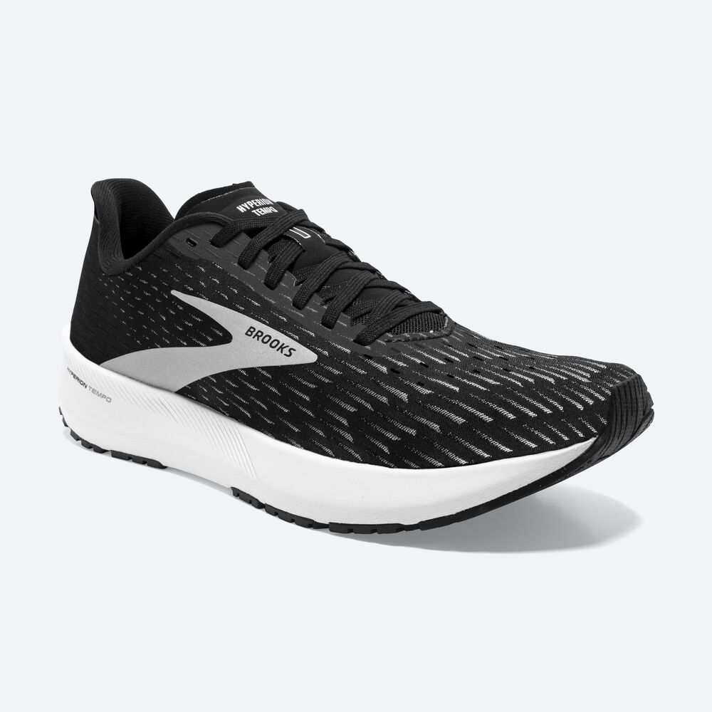 Brooks Hyperion Tempo Erkek Koşu Ayakkabısı Siyah/Gümüş/Beyaz | TR-512387