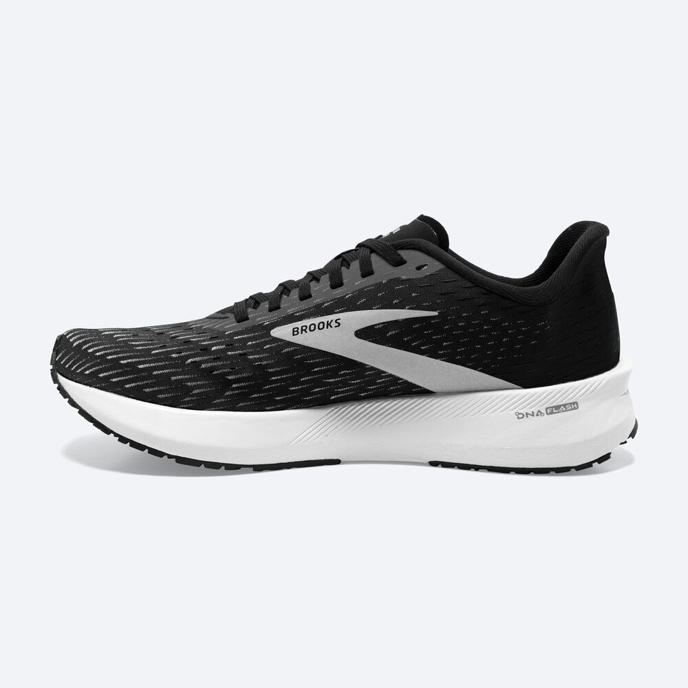 Brooks Hyperion Tempo Erkek Koşu Ayakkabısı Siyah/Gümüş/Beyaz | TR-512387