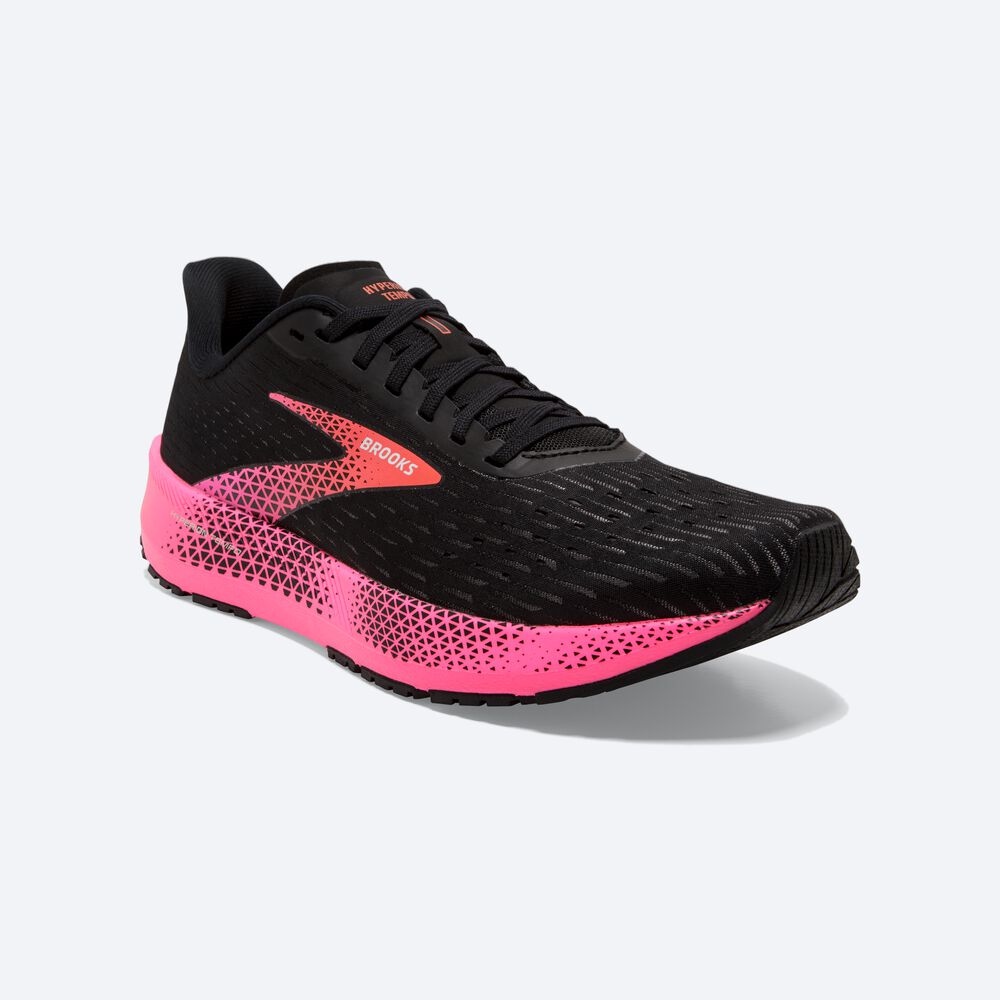 Brooks Hyperion Tempo Kadın Koşu Ayakkabısı Siyah/Pembe/Mercan | TR-652718