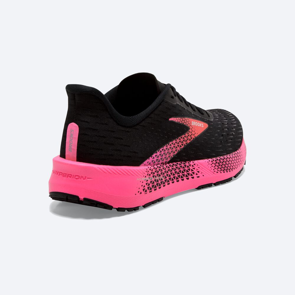 Brooks Hyperion Tempo Kadın Koşu Ayakkabısı Siyah/Pembe/Mercan | TR-652718