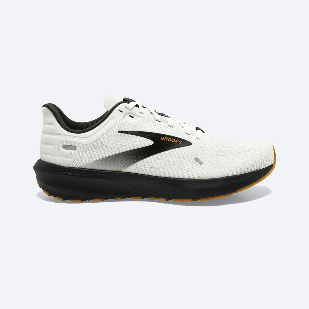 Brooks Launch 9 Erkek Koşu Ayakkabısı Beyaz/Siyah/Kahverengi | TR-945382