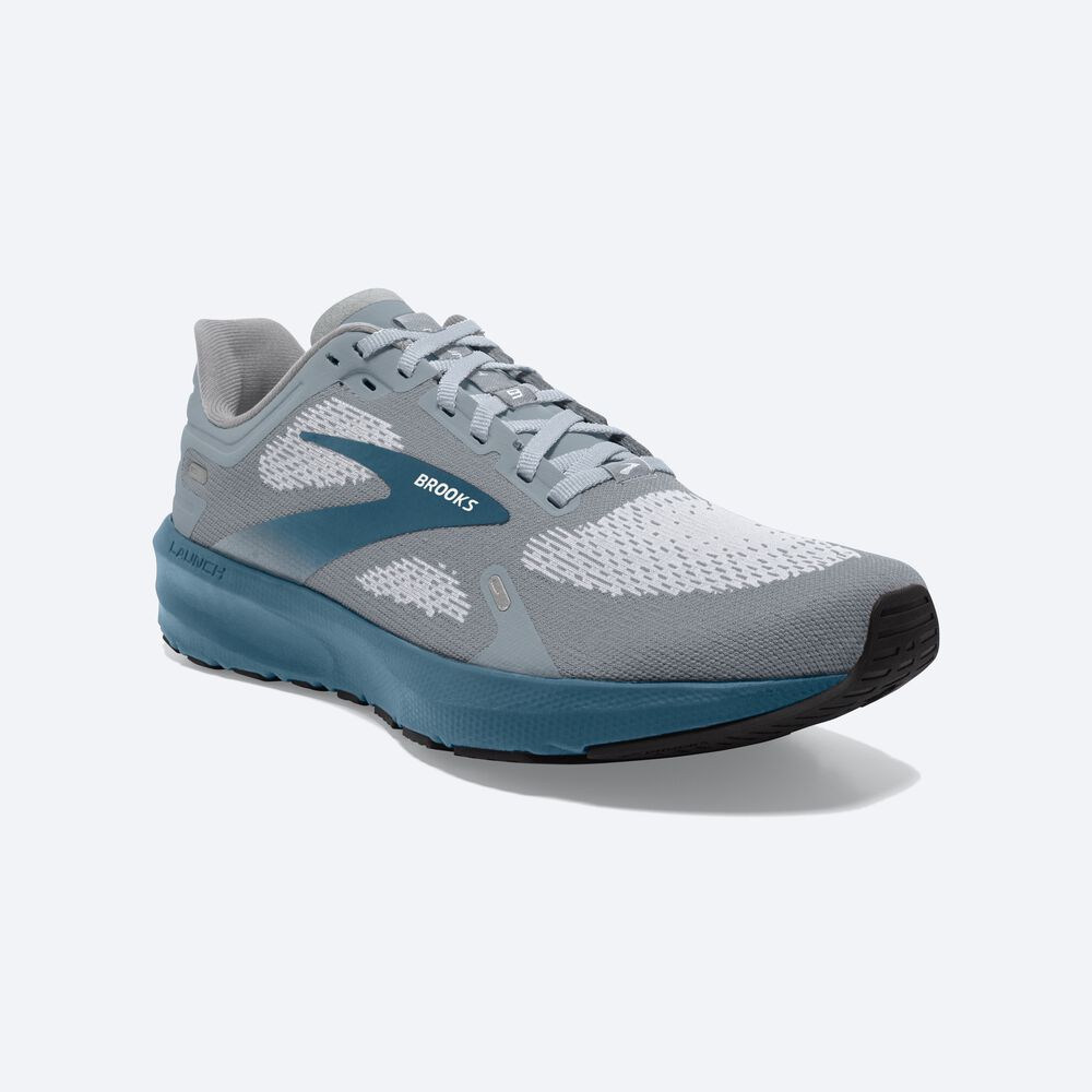 Brooks Launch 9 Erkek Koşu Ayakkabısı Gri/Beyaz | TR-694570