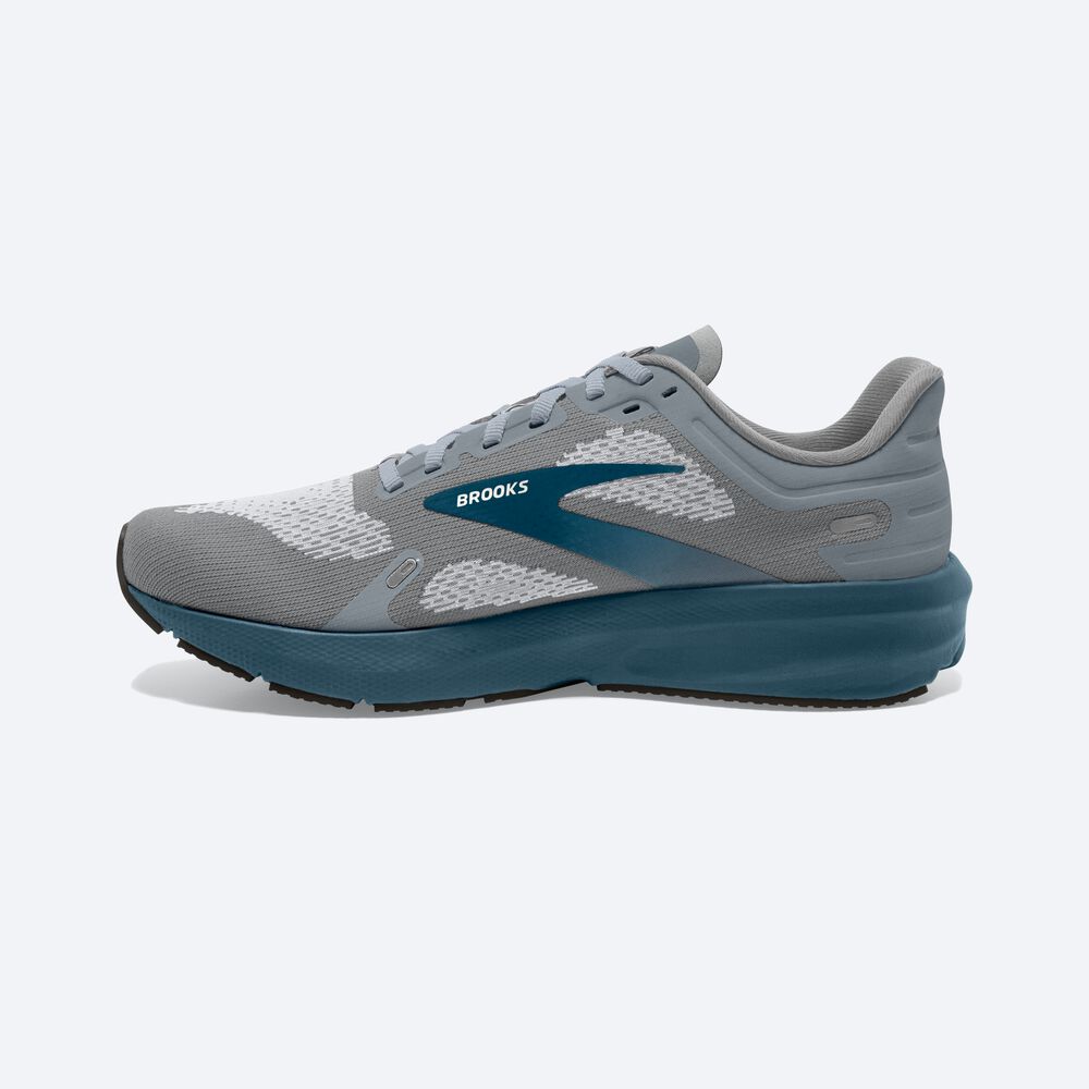 Brooks Launch 9 Erkek Koşu Ayakkabısı Gri/Beyaz | TR-694570