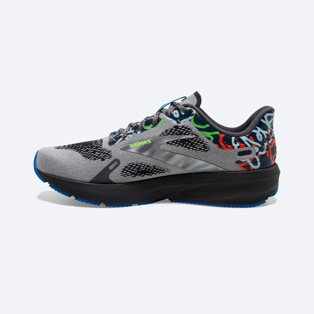 Brooks Launch 9 Erkek Koşu Ayakkabısı Gri/Mavi | TR-759436