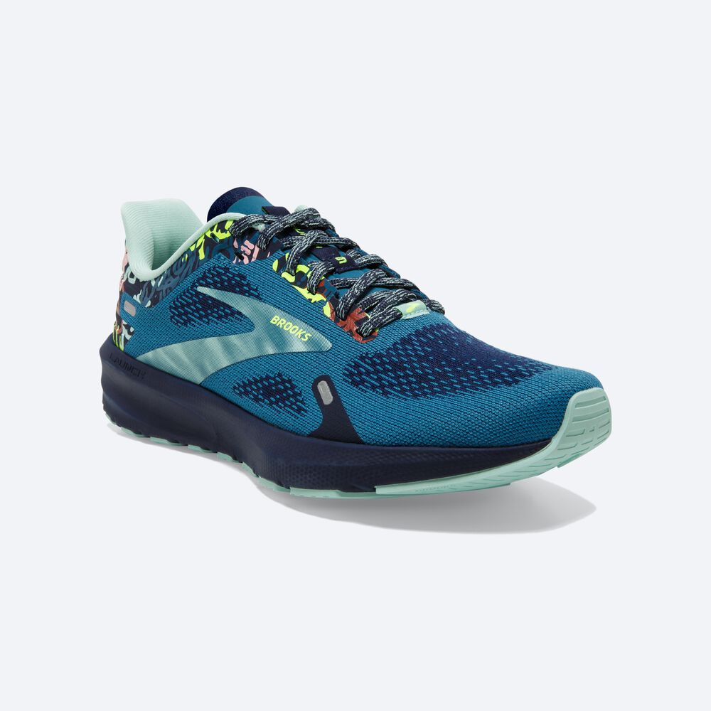 Brooks Launch 9 Kadın Koşu Ayakkabısı Mavi Gri/Lacivert | TR-162534