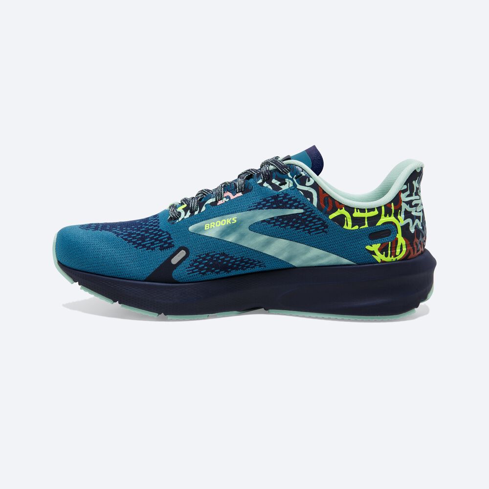 Brooks Launch 9 Kadın Koşu Ayakkabısı Mavi Gri/Lacivert | TR-162534