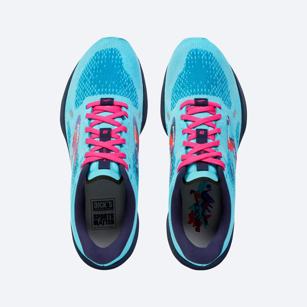 Brooks Launch 9 Kadın Koşu Ayakkabısı Mavi/Pembe | TR-206571