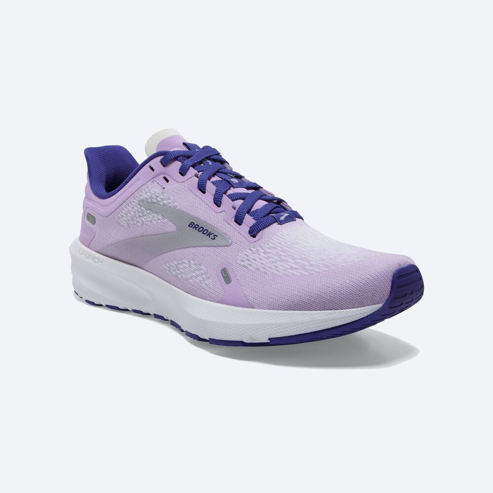 Brooks Launch 9 Kadın Koşu Ayakkabısı Pembe/Lacivert/Gümüş | TR-851039