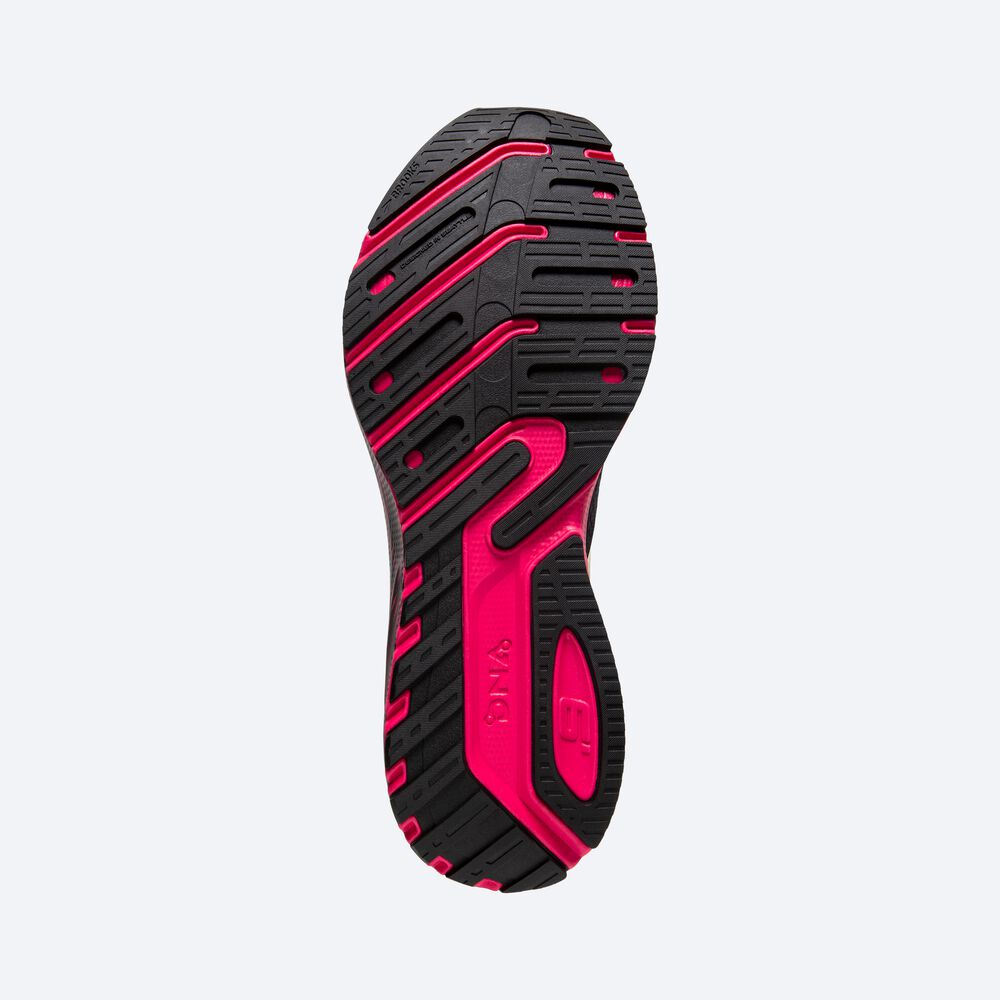 Brooks Launch GTS 9 Erkek Koşu Ayakkabısı Siyah/Pembe/Sarı | TR-108679