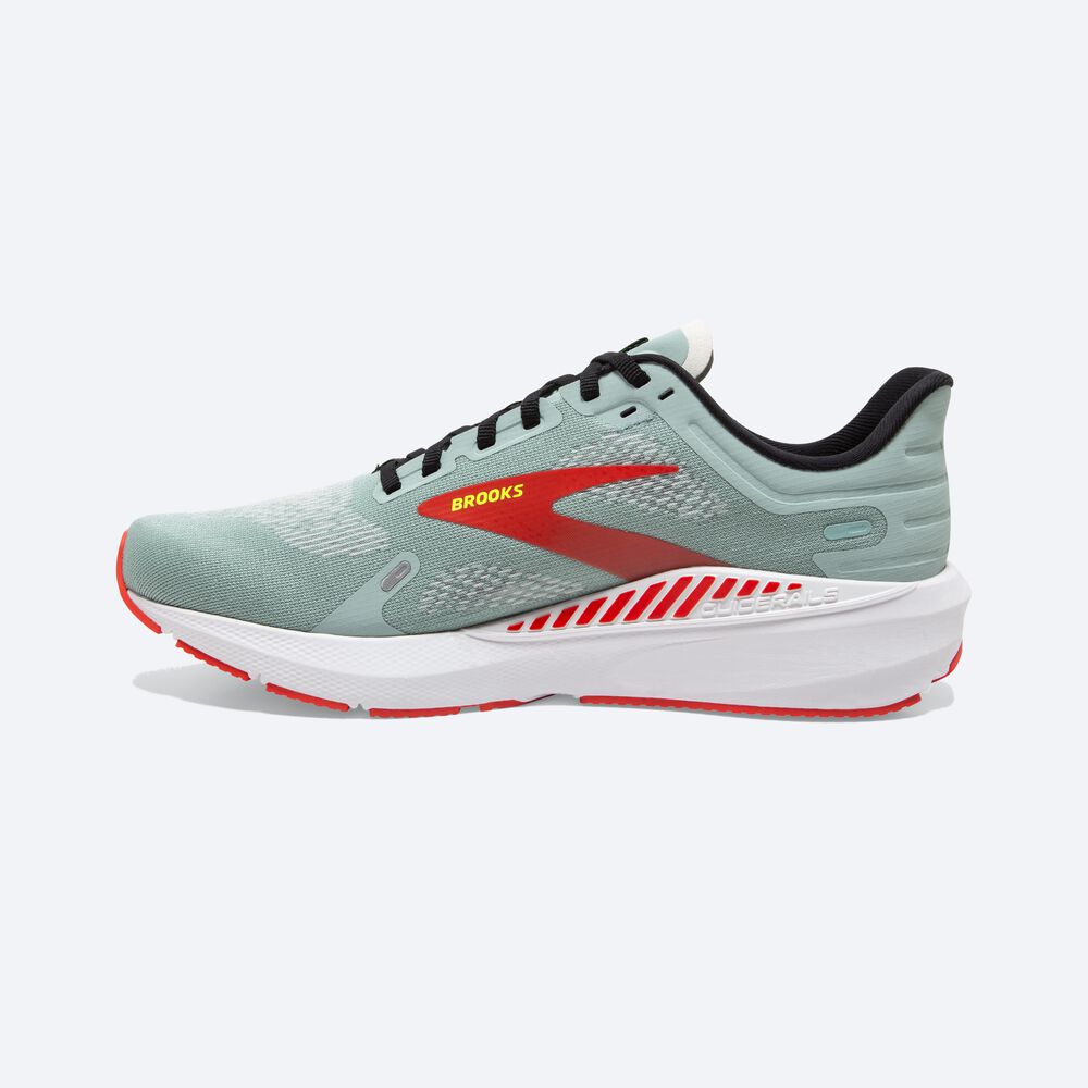 Brooks Launch GTS 9 Erkek Koşu Ayakkabısı Mavi/Siyah/Pembe | TR-981457