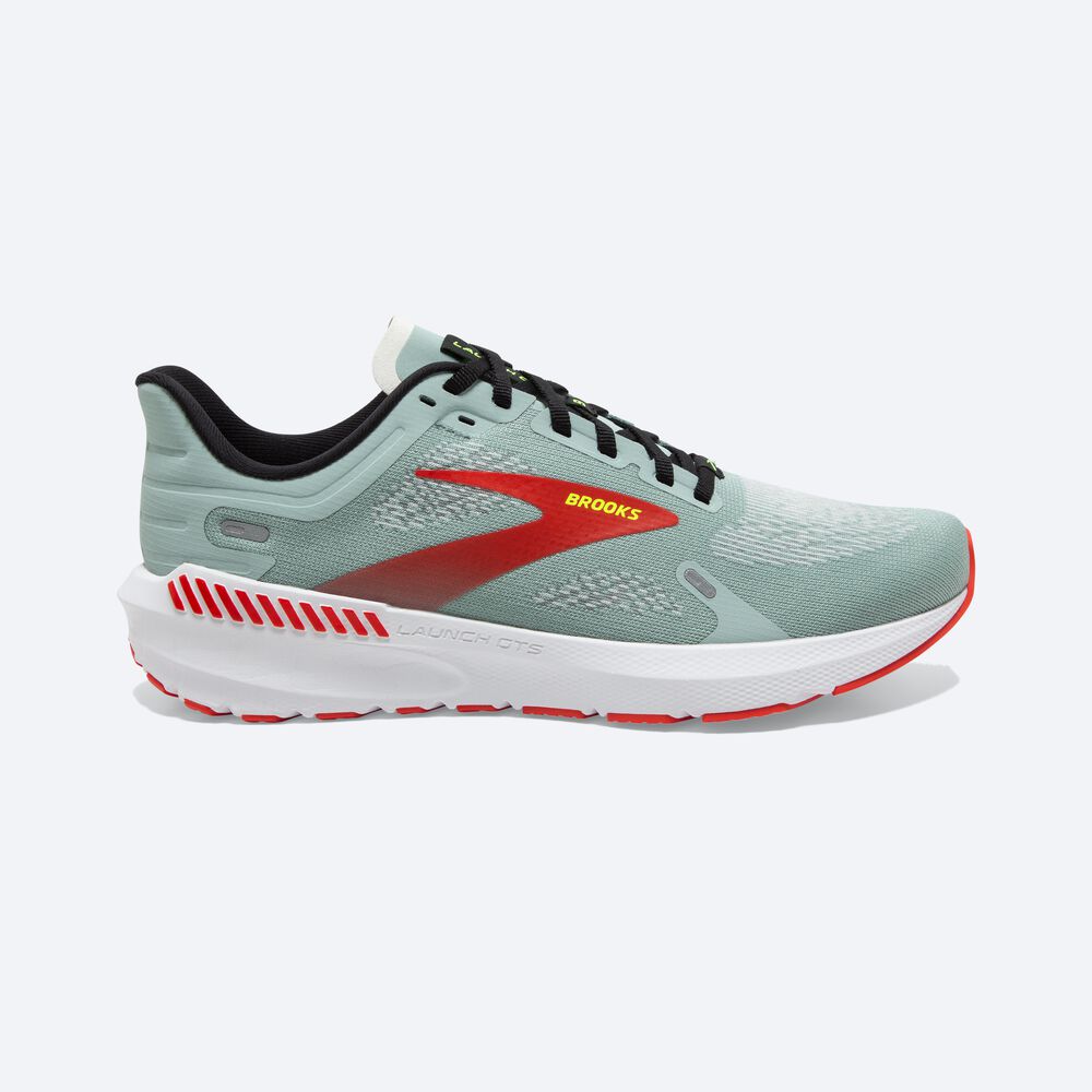 Brooks Launch GTS 9 Erkek Koşu Ayakkabısı Mavi/Siyah/Pembe | TR-981457