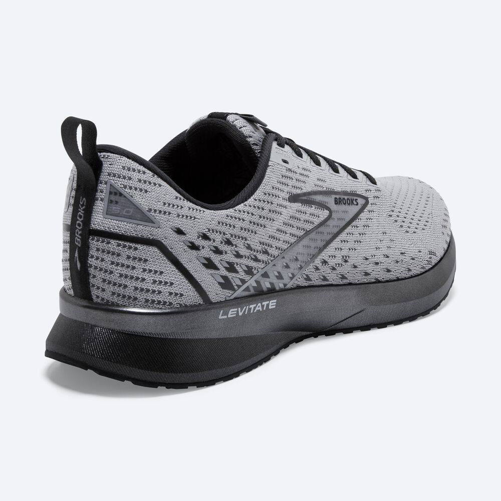 Brooks Levitate 5 Erkek Koşu Ayakkabısı Gri/Siyah | TR-025786