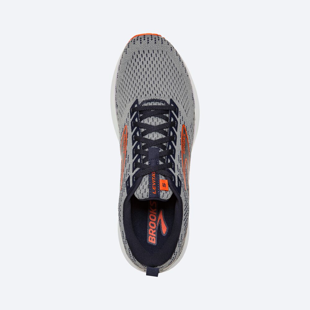 Brooks Levitate 5 Erkek Koşu Ayakkabısı Gri/Lacivert | TR-032156