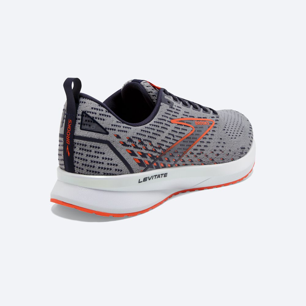 Brooks Levitate 5 Erkek Koşu Ayakkabısı Gri/Lacivert | TR-032156