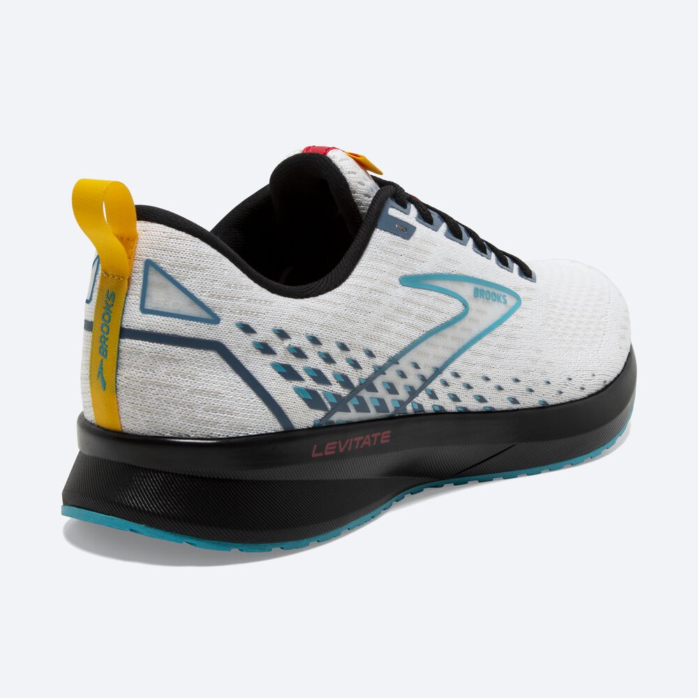 Brooks Levitate 5 Erkek Koşu Ayakkabısı Beyaz/Mavi/Siyah | TR-846153