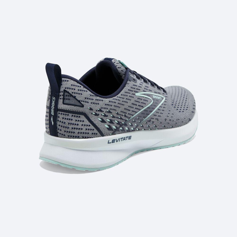 Brooks Levitate 5 Kadın Koşu Ayakkabısı Gri/Lacivert/Mavi | TR-067815